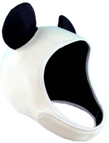 YEJBBUC Bonnet de plongée confortable en néoprène avec motif panda Blanc et noir Taille M