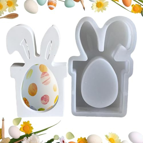 Moules en Silicone Pâques,Moules à Bougies Réutilisables 3D Faciles à Démouler,Moule à Savon pour Fête de Pâques | Pour Fêtes de Thanksgiving Mariage Nouvel An et Événements