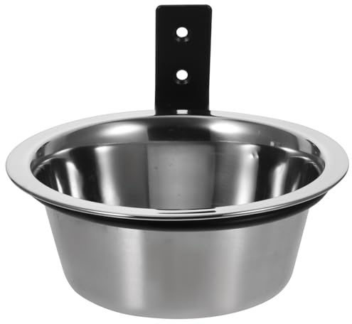 SEWOART Raised Stainless Steel Dog Feeding Bowl Suitable for Wall Mounting with Smooth Surface and Bite Resistant Design, Silver Elevated Dog Food and Water Bowl in Comfortable Pet