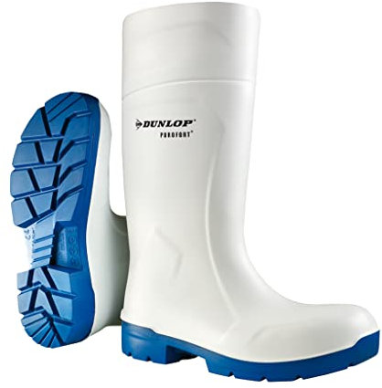 Dunlop Protective Footwear, DA60131, Purofort FoodPro MultiGrip Safety, Weiß/Blau, Größe 43 EU
