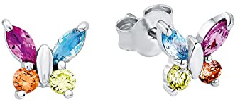 Amor Kinder-Ohrstecker Mädchen Schmetterling 925 Silber rhodiniert Zirkonia mehrfarbig - 436625