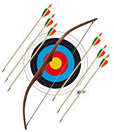 by Beier Germany Kinderbogenset Superhelden 30 Zoll dunkel mit 6 Pfeilen