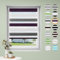 Sanfree Doppelrollo klemmfix ohne Bohren Duo Rollos für Fenster ohne Bohren Weiß-Lila-Anthrazit B40 x H150cm-Stoffbreite 36cm Fensterrollo Klemmrollos für Fenster und Tür Sonnenschutz & Sichtschutz