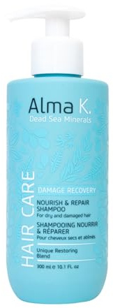 ALMA K Nourish and Repair Shampoo – Moisturizing Shampoo für Frauen – Hair Growth – Hydrating mit Arganöl, Shea Butter – 10,1 oz