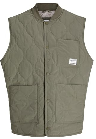 JACK & JONES Men's Jjhero Liner Vest, Dusty Olive, XL