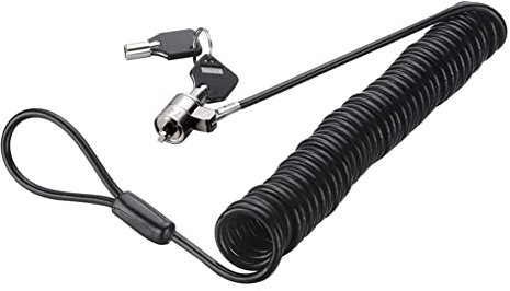 Reinscer Laptop Computer Lock Laptop Lock Anti-Theft Lock Universal Retractable Spring Rope Steel Cable Key Computer Lock