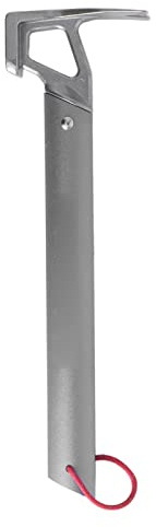 Camping Hammer, Marteau de Tente Multifonction Portable en Acier Inoxydable Tente Marteau Extérieur avec Aluminium pour Camping Randonnée Jardinage (Argent)