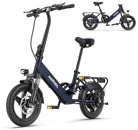 HillMiles Mile1 14 Bicicletta Elettrica Per Adulti E Adolescenti, E-Bike Con Batteria 36V 10,4Ah, Velocità 25 Km/H E Autonomia 40–60 Km, Bici Elettrica Portatile Leggera, Adatto Ai Pendolari