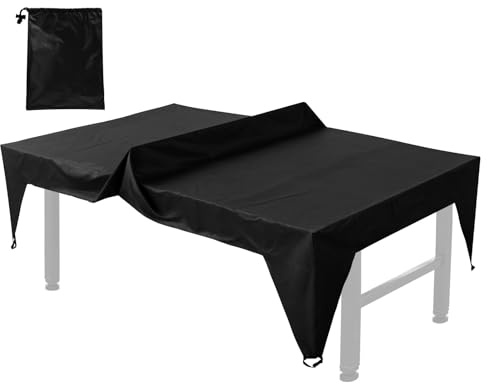 Guniata Copertura per tavolo da ping pong, impermeabile, antivento, resistente ai raggi UV, 280 x 153 x 73 cm, per interni ed esterni (nero)