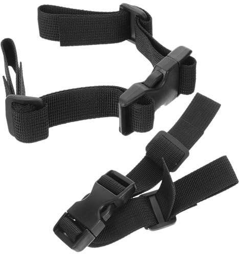 PRETYZOOM Cinturón de Pecho de Plástico y Tejido 2 Piezas para Acordeón Correa Negra Antideslizante Cierre Ajustable para Instrumentos Musicales