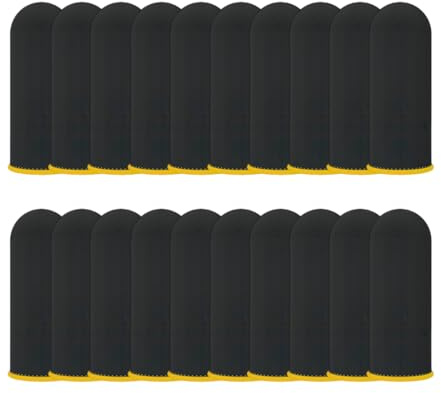 CATZUM 20 Pezzi Guanti per Dita Gaming Mobile, Thumb Sleeve per Videogiochi, Effetto Anti-Sudore, Protezione per Dita, Touchscreen per Gaming Mobile