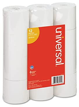 Adding Machine/Calculator Roll, 2-1/4x150 ft White 12/Pack, UNV35715