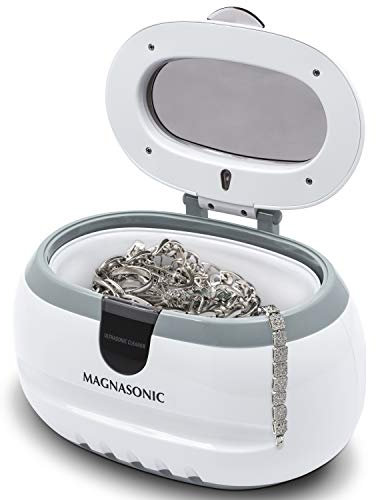 Professional Ultrasonic Jewelry and Eyeglass Cleaner Cleaning Machine (White)