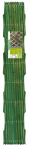 Verdemax Traliccio Estensibile in Legno di Pino Pesante, con Borchie, 2 x 1 m, Verde 5330