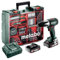 Metabo Akku-Schlagbohrmaschine SB 18 LT Set 18 V - inkl. 2 CAS Li-Ion Akkupacks (18V/2,0 Ah); Ladegerät, Zubehör-Set und Transportkoffer - 602103600
