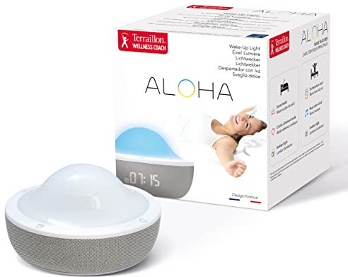 Eveil Lumière Aloha V1, mode lumière rouge pour dormir, lumières d’ambiance, 3 modes, Terraillon