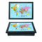 World Map Soft Cushioned Bean Bag Padded laptray Home Breakfast Dinner TV Laptop Writing (Grey)