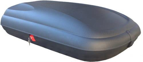 Box Tetto Auto 400L - Nero Carbon - Portapacchi - Portatutto Universale - 170x79x38 cm - Portata 50Kg - Baule Portabagagli - Siluro Box Auto Tetto - Omologato - Apertura Laterale