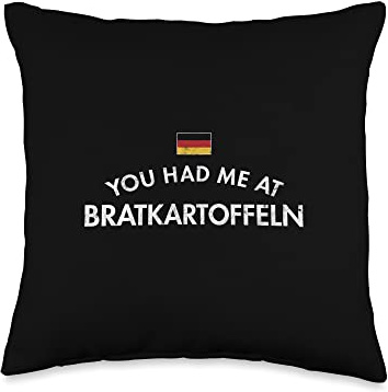 Bratkartoffeln Fried Roasted Potatoes Golden Brown Butter Throw Pillow