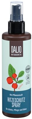 DALIO Hitzeschutzspray – innovative Schutzformel beugt Hitzeschäden vor, bändigt Haar-Frizz, mit Bio Acerola und Weizen-Mikroprotein, zertifizierte vegane Naturkosmetik, 190 ml