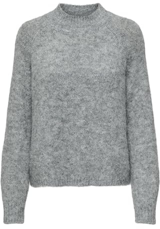 Jacqueline De Yong Jdyzoeylife L/S O-N Ra KNT Noos Pullover, Light Grey Mix, XL