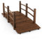 SOARS Holzbrücke mit Geländer, Gartenbrücke aus Fichtenholz, stabile Teichbrücke bis 150 kg belastbar, 171,5 × 75,5 × 58 cm, Zierbrücke begehbar, Dekobrücke für Garten, Teich & Bach