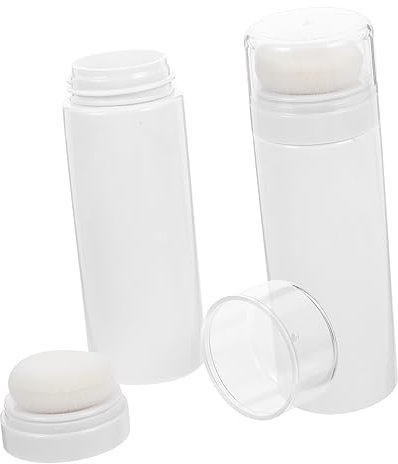 BESTonZON 2 Stk Tragbares Kosmetische Reisebehälter Kleinkind Pulver Körper Flasche Dose Mit Körperpuder Nachfüllbare Reiseflasche Make-up-behälter Plastik Weiß，Zufällige Coverfarbe
