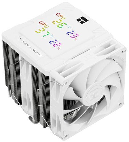 Thermalright Peerless Assassin 120 Digital White CPU Cooler Air with 6X6mm Heatpipes, Magnetic Display Board Top Cover,Heatsink CPU Cooler, for AM4/AM5 and Intel lga1700/1851/1150/1151/1200