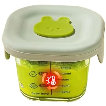 Tktouci Contenitori per alimenti per bambini, contenitori in vetro per alimenti per bambini, a prova di perdite, per congelatore, viaggi, casa, asilo per bambini, scuola, snack, insalata, frutta