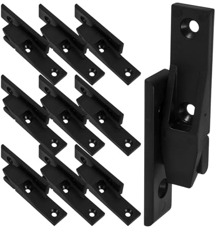 Baluue Conectores de Plástico Negro para Juntas de Paneles, 10 Juegos Instalación Rápida y Uso Versátil para Montaje de Muebles y Armarios