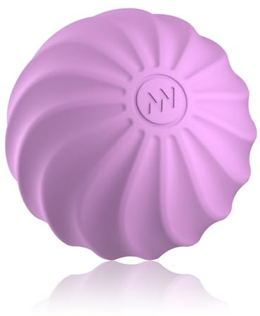 Minibola de masaje de 6,3 cm, 10 niveles de vibración, bola de masaje eléctrica para manos, pies, músculos, bola terapéutica para relajación miofascial, alivio de la fascitis plantar (morado)