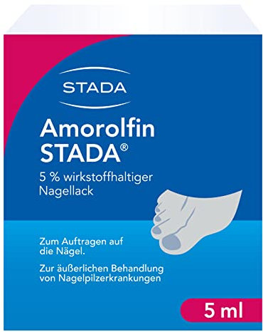 Amorolfin STADA - zur äußerlichen Behandlung von Nagelpilz-Erkrankungen - 5% wirkstoffhaltiger Nagellack - mit 60 Tupfern, 30 Feilen, 10 Spateln - 1 x 5 ml