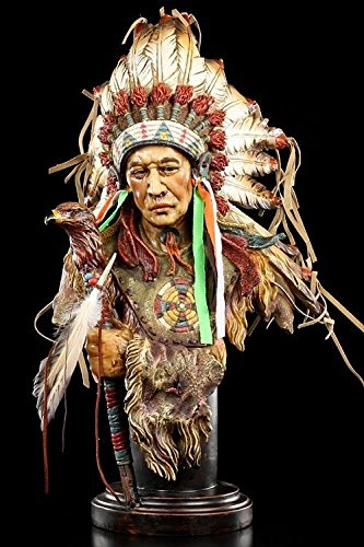 indios Figura grande – Jefe Busto con águila cetro