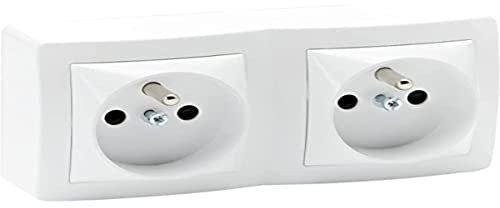 Schneider Electric SC5SHN0262473P Alrea double prise de courant 2 P + T connexion rapide, Blanc