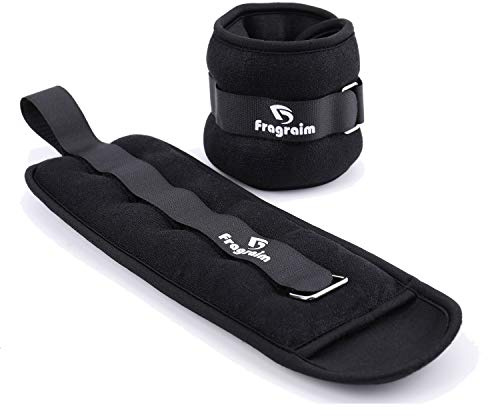 Ankle Weights, 1 LB X 2 Wrist Leg Arm Weights for Women and Men - Black