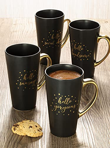 EMS UK LTD Waterside- 4 Piece Tall Hello Mug Set