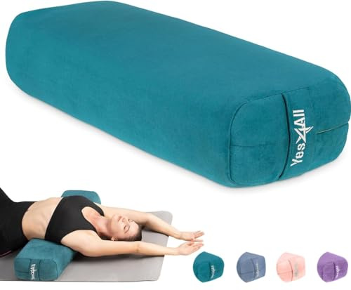 Yes4All DWYZ Triple-Layer Sponge Yoga Bolster Pillow, Bolster Pillow with Memory Foam Provides a Foundation for Journey to Inner Peace (Emerald)