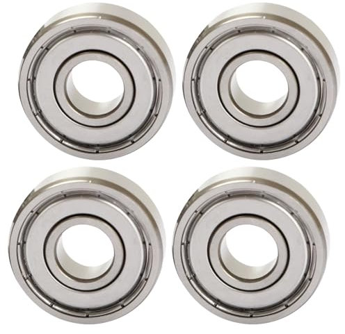 Alicer 4 pièces Roulements à Billes 608 ZZ, pour Patins Rollers Skateboard Longboard Trottinettes, ABEC Double Blindage 608 Bearing