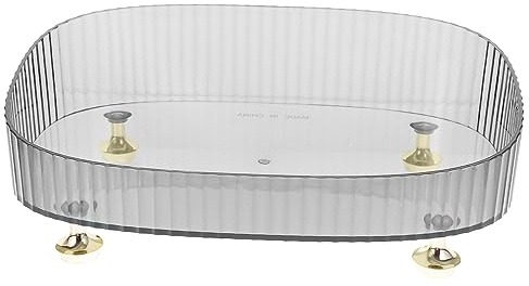 Amosfun Bandeja De Baño De Plástico Organizador De Tocador Para Joyas y Cosméticos Decorativa