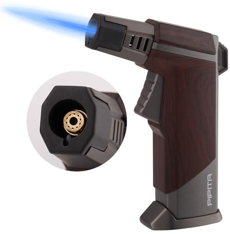 Cannello da cucina per cucinare e fai da te, torcia saldante con blocco di sicurezza e fiamma regolabile, ricaricabile, accendino a gas butano per creme brûlée, saldature, industriali (butano non