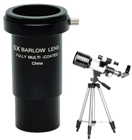 Barlow Telescope Lens, Barlow Lins 5x - ACHRATIC 5X LENS ACTOROW, Connect Multi Gränssnitt med M42-tråd för Visual
