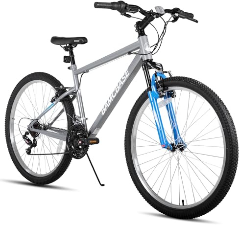 Hiland 26 Inch Mountain Bike, 18 Speed MTB for Men Women, Adult Mountain Bike with V-brakes, Gray