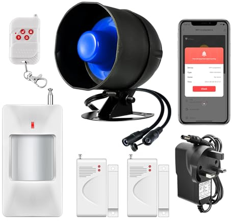 Fuers Sistemas de seguridad para el hogar, sistema de alarma antirrobo WiFi, 120 dB, sistemas de alarma para el hogar, 6 piezas, sensor de alarma de movimiento PIR con control remoto, sistema de