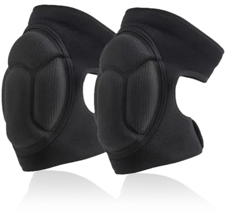 DOETYD 2 PCS Knee Pads,Thickened Kneepads with Adjustable Straps,Comfortable Gardening Anti-Slip Knee Pads Work for Flooring,Cleaning&Construction