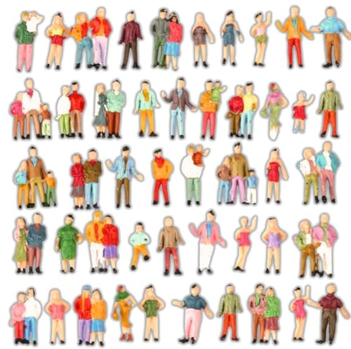 VICDUEKG 40 st modellfigurer olika stående figurer förbipasserande spår H0 1:87 ansluten