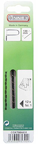 Connex COXT806031 ZARSA No. 1 Fretsaw Blade for Wood, Black, Set of 12 Piece