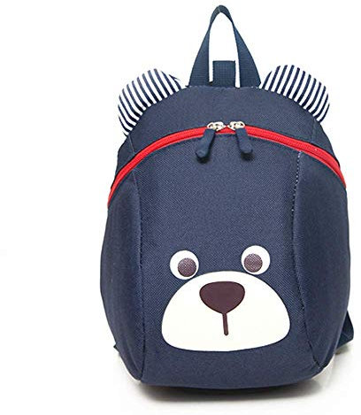 Voarge Kleinkind-Rucksack, Anti-Verloren Tasche Mit Niedlichem Bär-Tier-Design, Cartoon Harness Mit Leine, Sicherheits-Rucksack für Baby Jungen Mädchen 1-3 Jahre, Dunkelblau