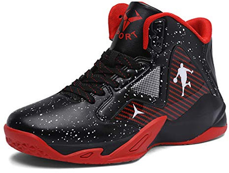 BINQI Herren Basketballschuhe High-Top leichte Stoßdämpfung rutschfeste atmungsaktive Outdoor-Sportschuhe Jungen Basketballschuhe Mädchen Indoor-Schuhe Sportschuhe