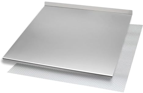 INOXLM Tabla de amasar de acero inoxidable Varios tamaños para la cocina para el bar para el restaurante para amasar (60X56 Doble 2 cm Altura 4 cm)