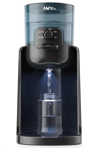 Water Warmer, HEYVALUE Baby Bottle Warmer, Formula Maker with Night Light, 4 Temperature Control & 72H Keep Warm, Detachable Tank, Instantly Dispenses Warm Water, Feed Baby More Easier and Healthier
